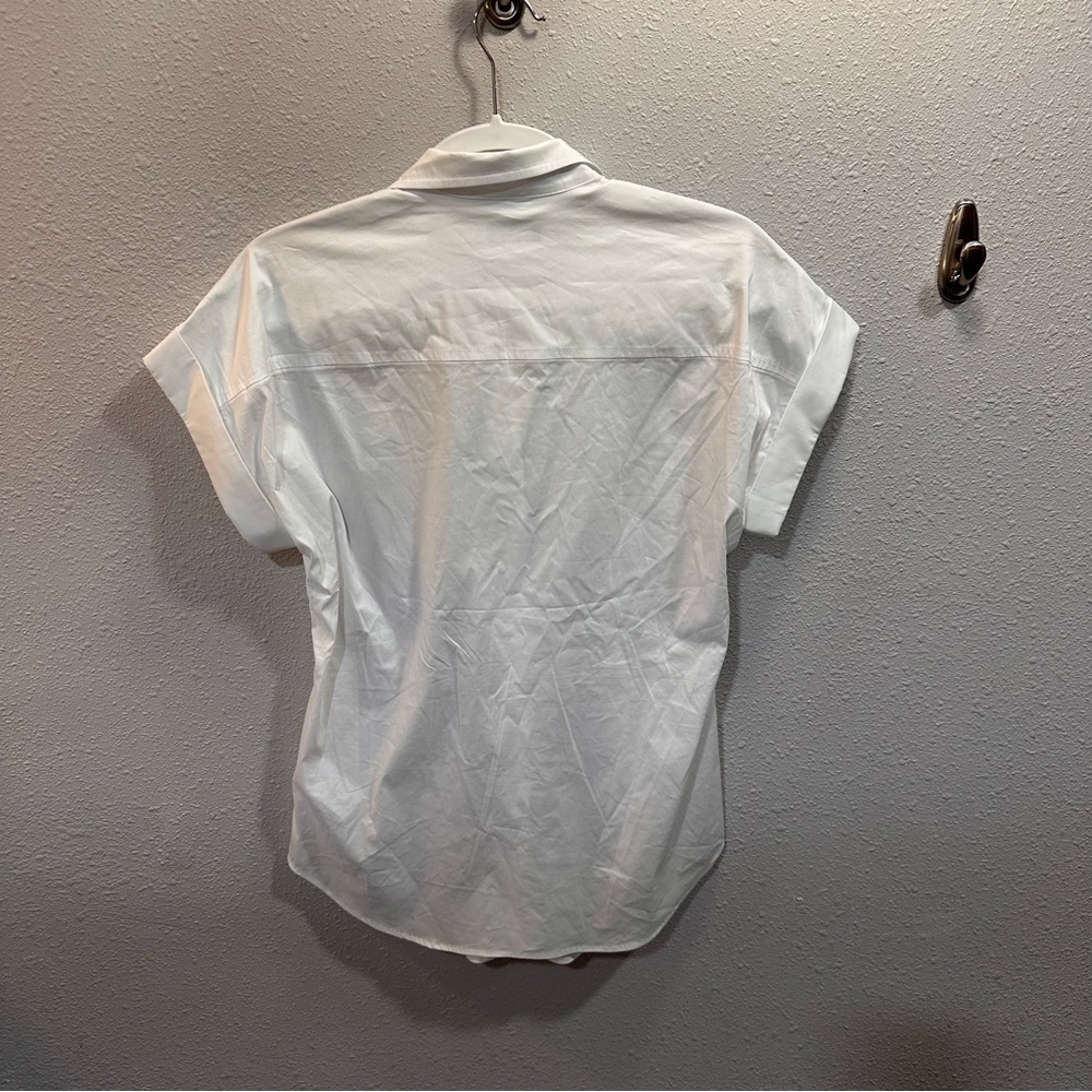 NWT Ralph Lauren White Twist Front Top Small Cotton Blend - Picture 4 of 6